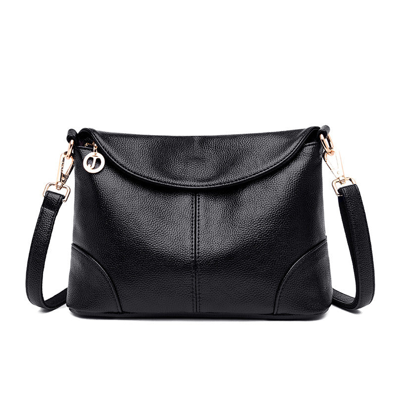 Bag Women New Fashion Crossbody Single Shoulder Women's Bags Middle-Aged Mother Soft Leather Small Square Bag