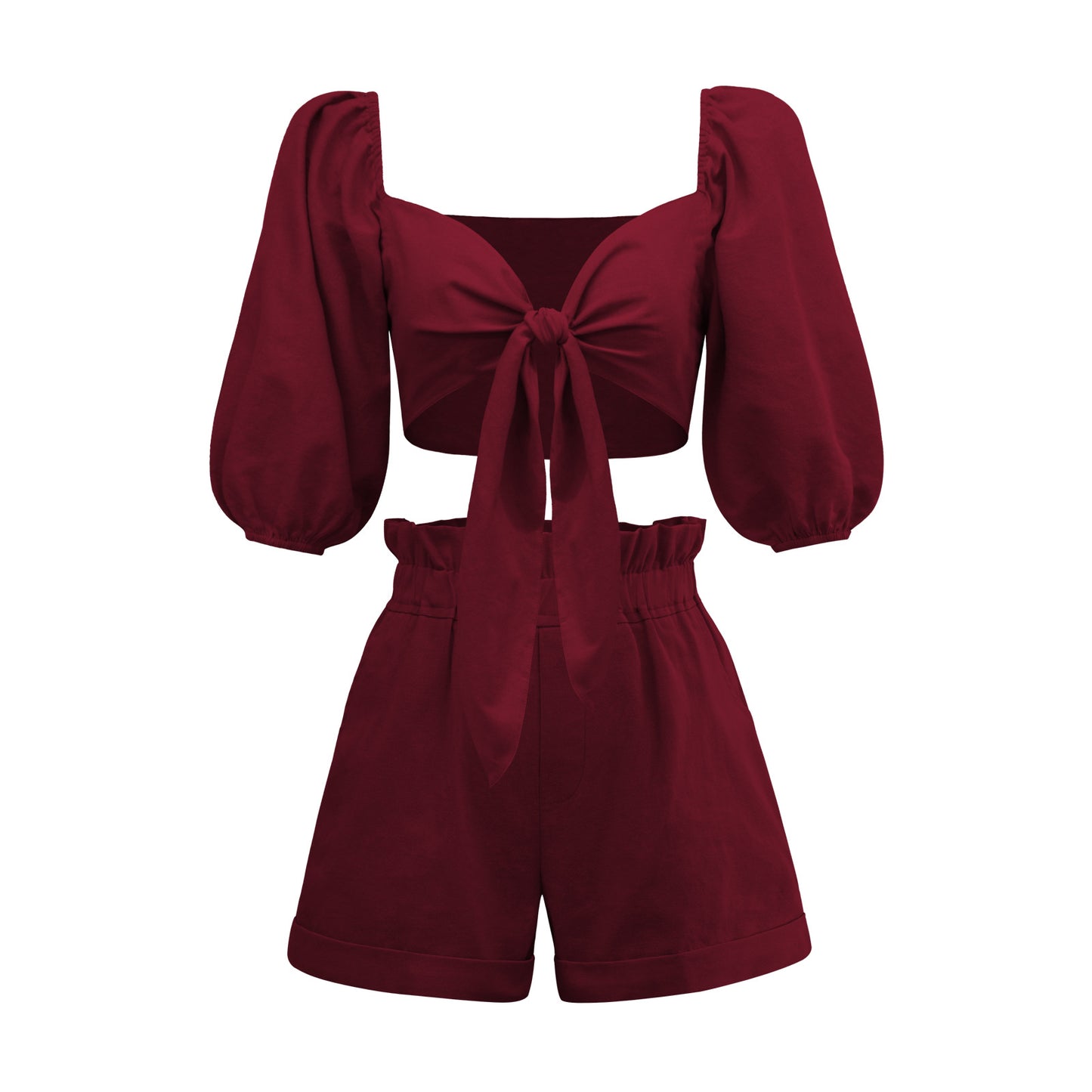 New Sexy Two-Piece Women's High-Waisted Shorts Cardigan Spice Girl Top Fashion Casual Suit