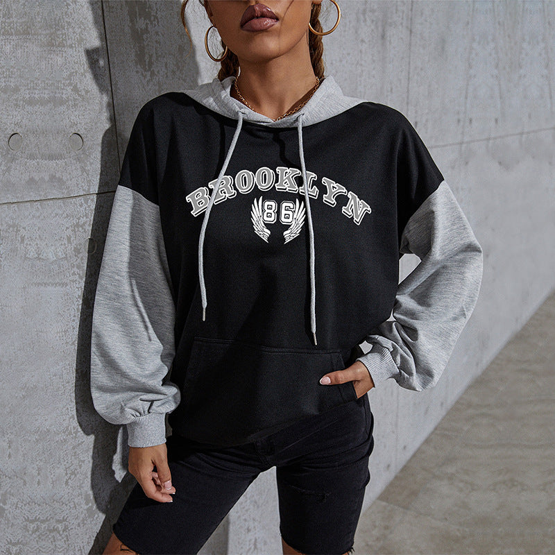 Women's New Spring And Autumn New Color With Hoodie Letter Hoodie Women
