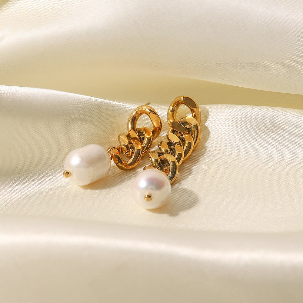 5pcs Simple Design Earrings Light Pearl Light Luxury Earrings Stud Earrings Women's Design Earrings