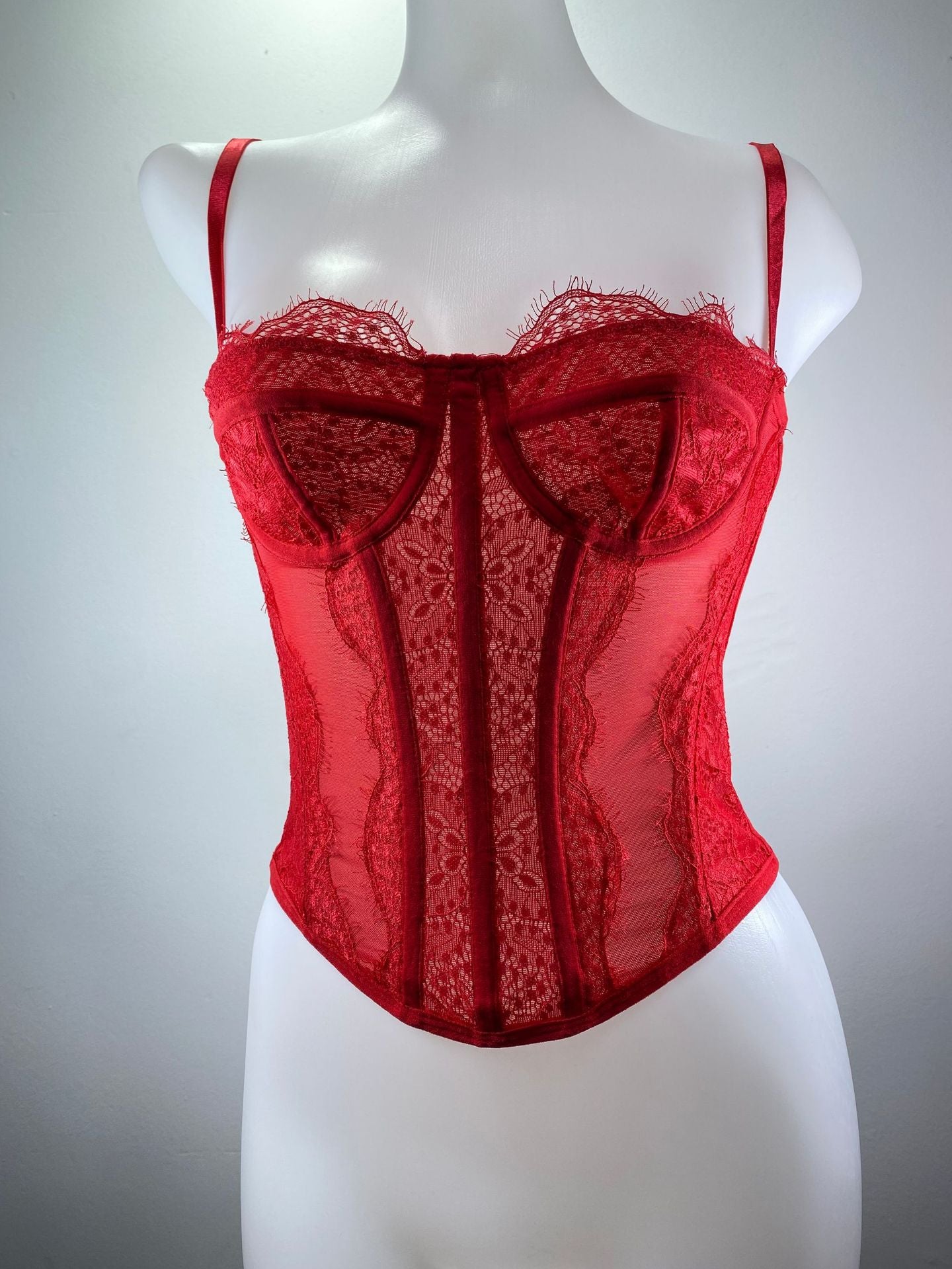 New Lace Embroidery Fishbone Nylon Sexy Chest Halter Hollowed Out Backless Corset Women