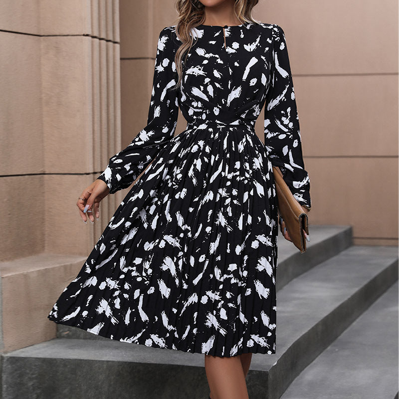 New Fashion Women's Dress Printed Autumn Dress