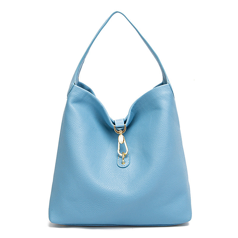Retro New Granular Pebble Grain Hand Bill Of Lading Shoulder Underarm Women's Bag For