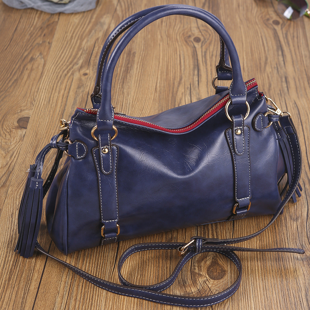Retro Soft Touch Hand Bill Shoulder Crossbody Women's Bag Multi-Color For