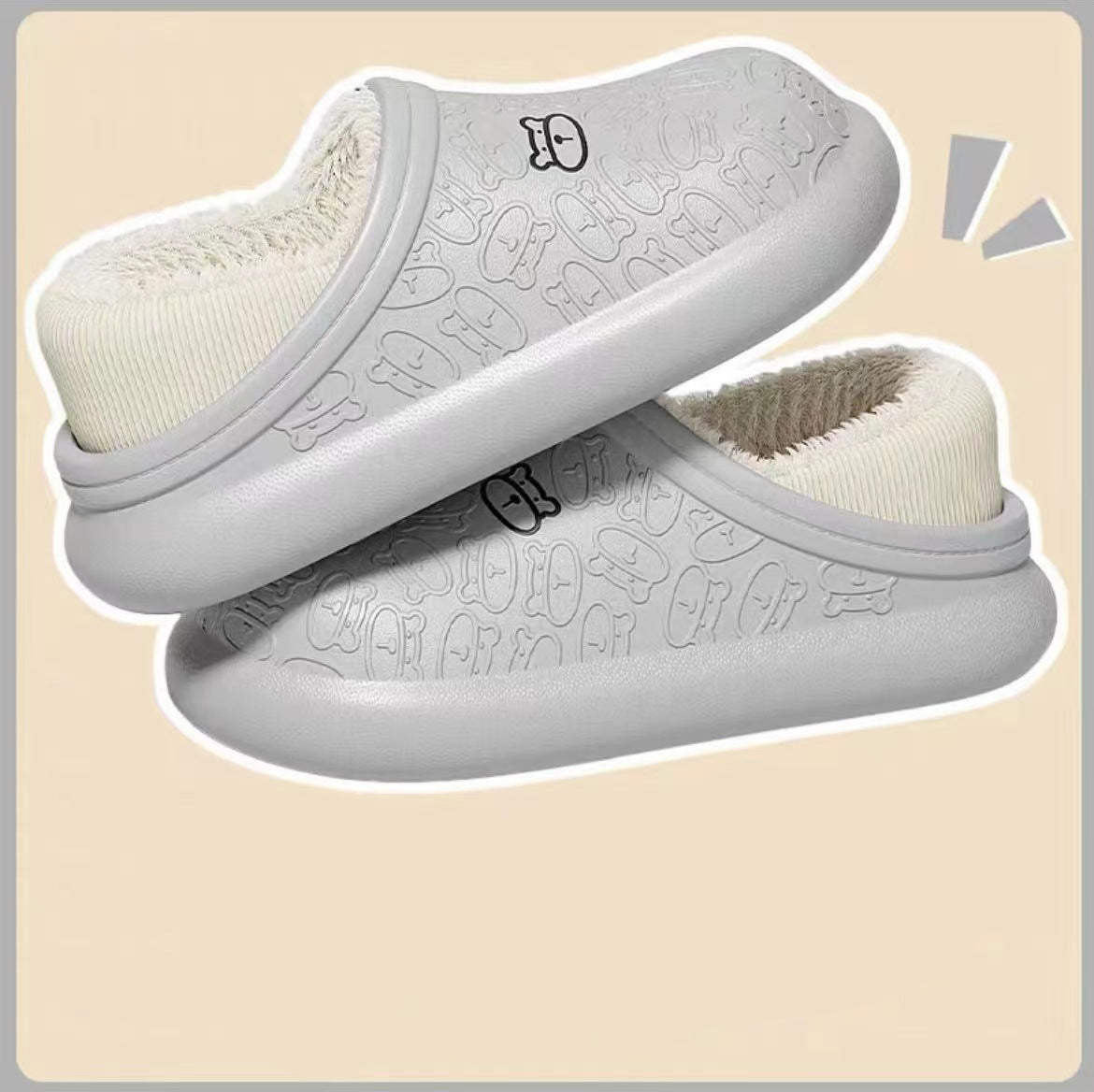 Indoor Winter Home Warm Non-Slip And Waterproof Month Thick Household Couple Cotton Drag Slippers