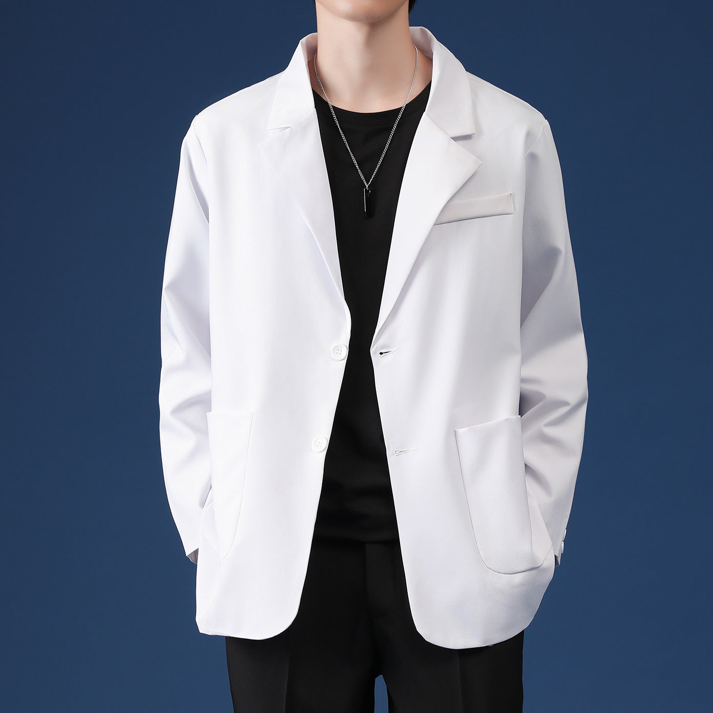 Autumn And Winter Casual Suit Jacket Male Dk Loose Top Plankton Handsome Small  Suit