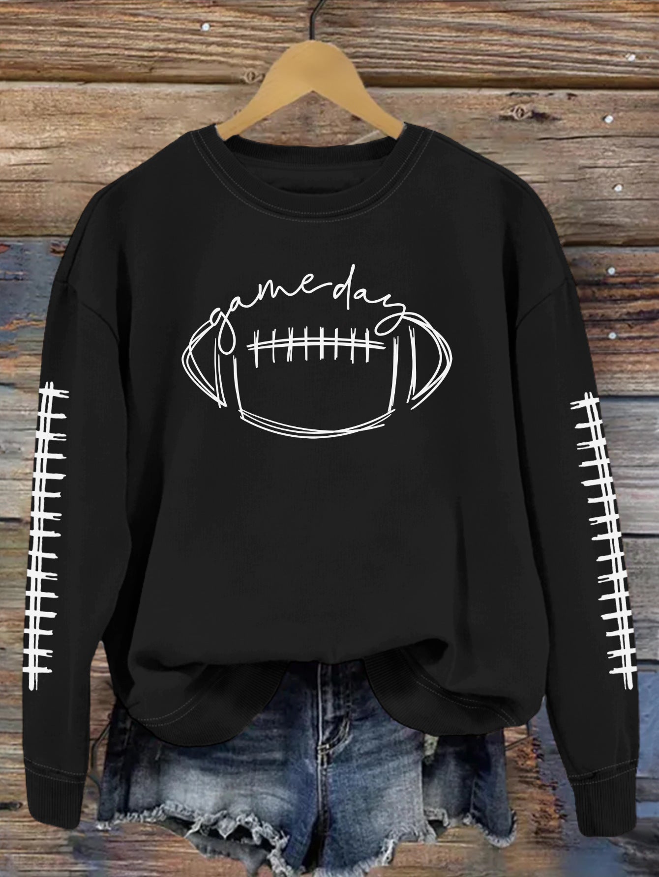 New Fall Game Day Print Fashion Hoodie Trend Long Sleeve