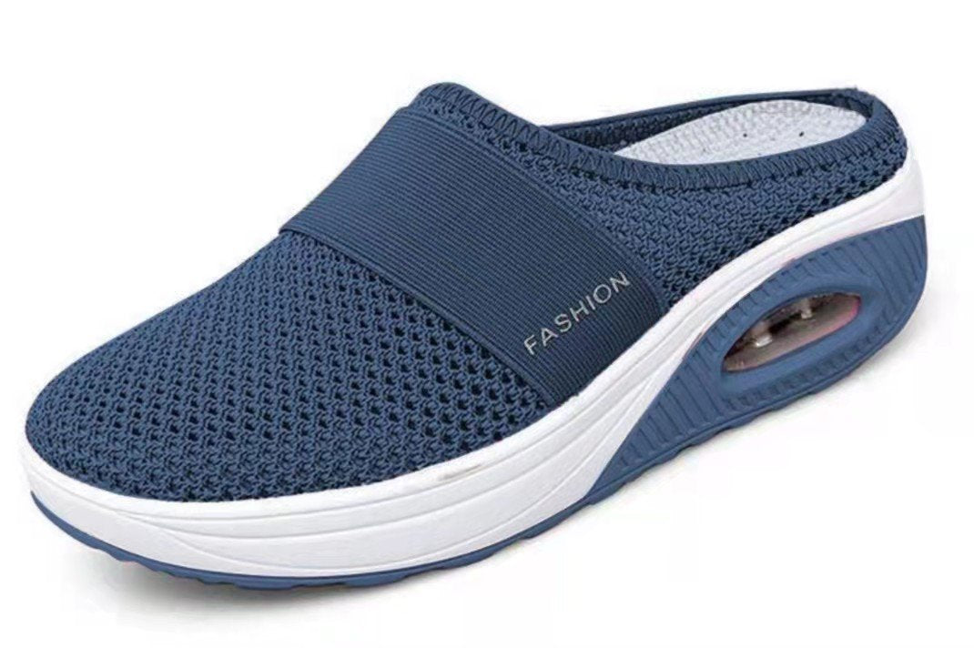 Summer New Trade Large Size Lazy Man A Slip-On Slippers Female Wedged Slippers
