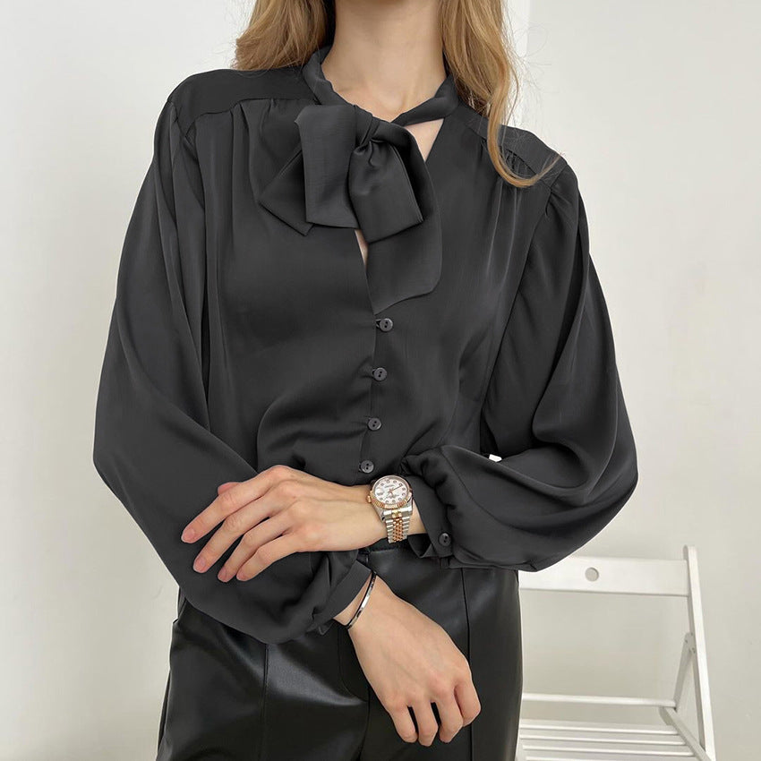 Elegant Floating Lead Color Ding Slim Women's Shirt New Spring Fashion Top Woman