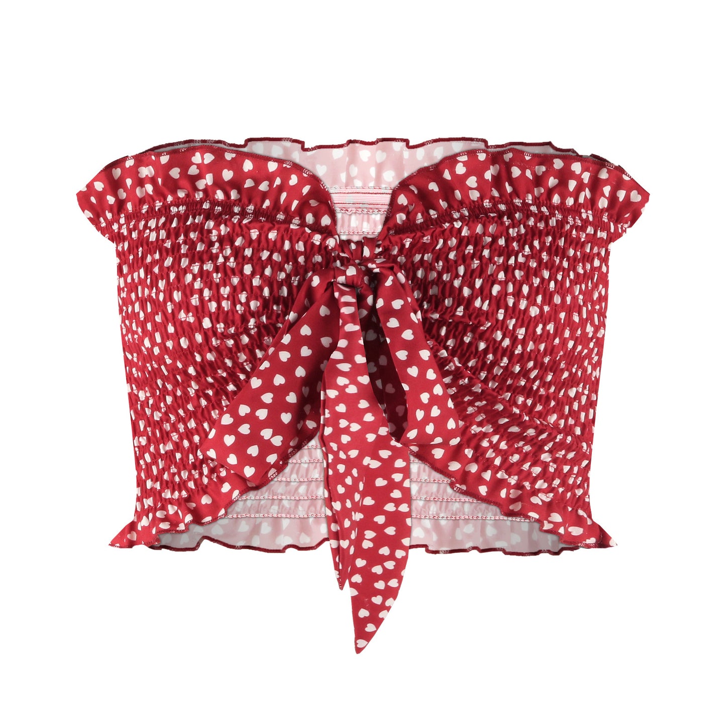 Knitted Vest Digital Print Sexy Fashion Top Top Multi-Wear Neck Hanging Ruffled Bow Small Vest
