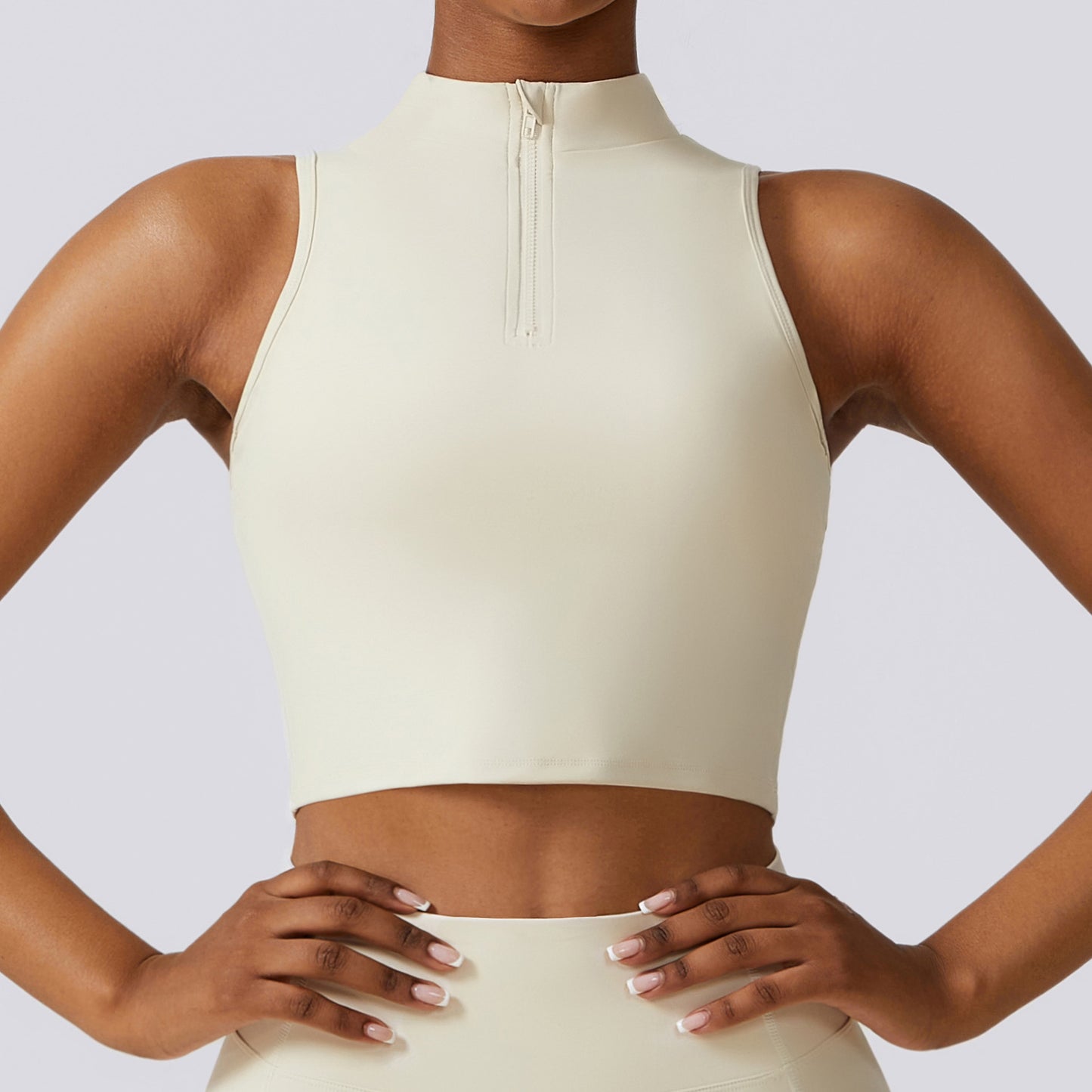 Zipper High Strength Sports Vest Shock-Proof Gathering Running Fitness Clothing Naked Feeling Tight Yoga Bra