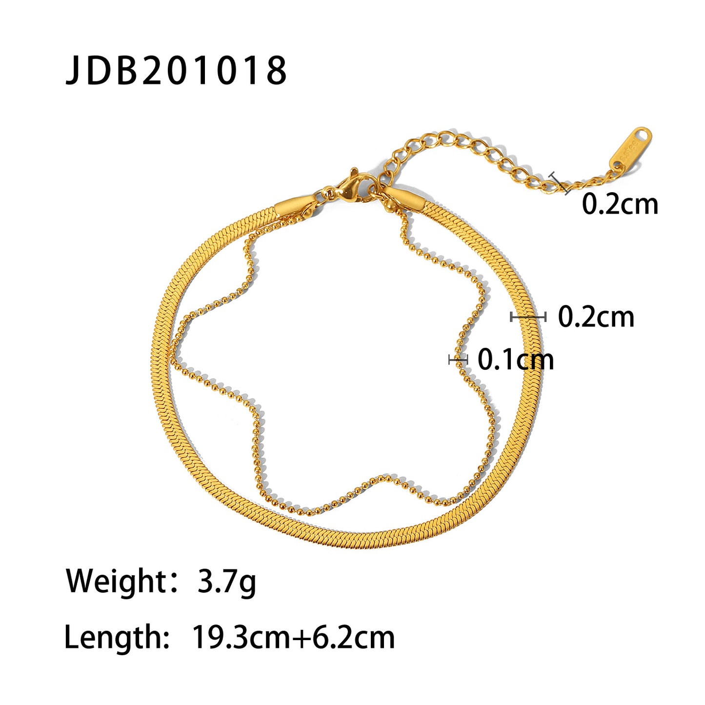 5pcs Vintage 18K Gold Cross Fine Anklet Women's Fashion Stainless Steel Anklet Jewelry