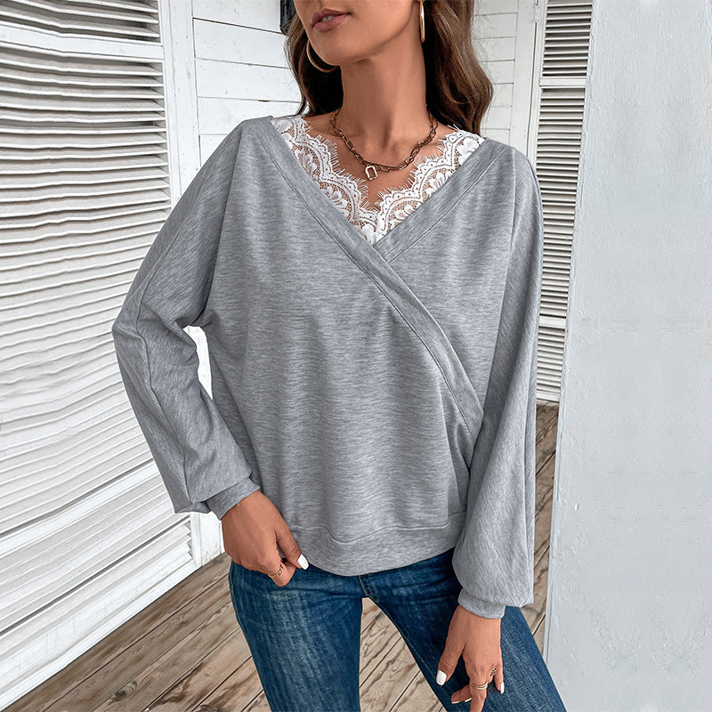 New Fashion Women Solid Color Insert Rotator Cuff Hoodie Autumn