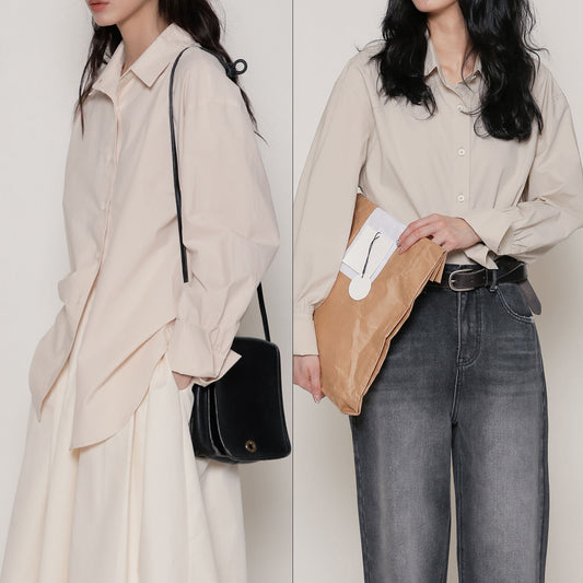 Skin-Friendly Thin Long-Sleeved Loose Shirt For Women
