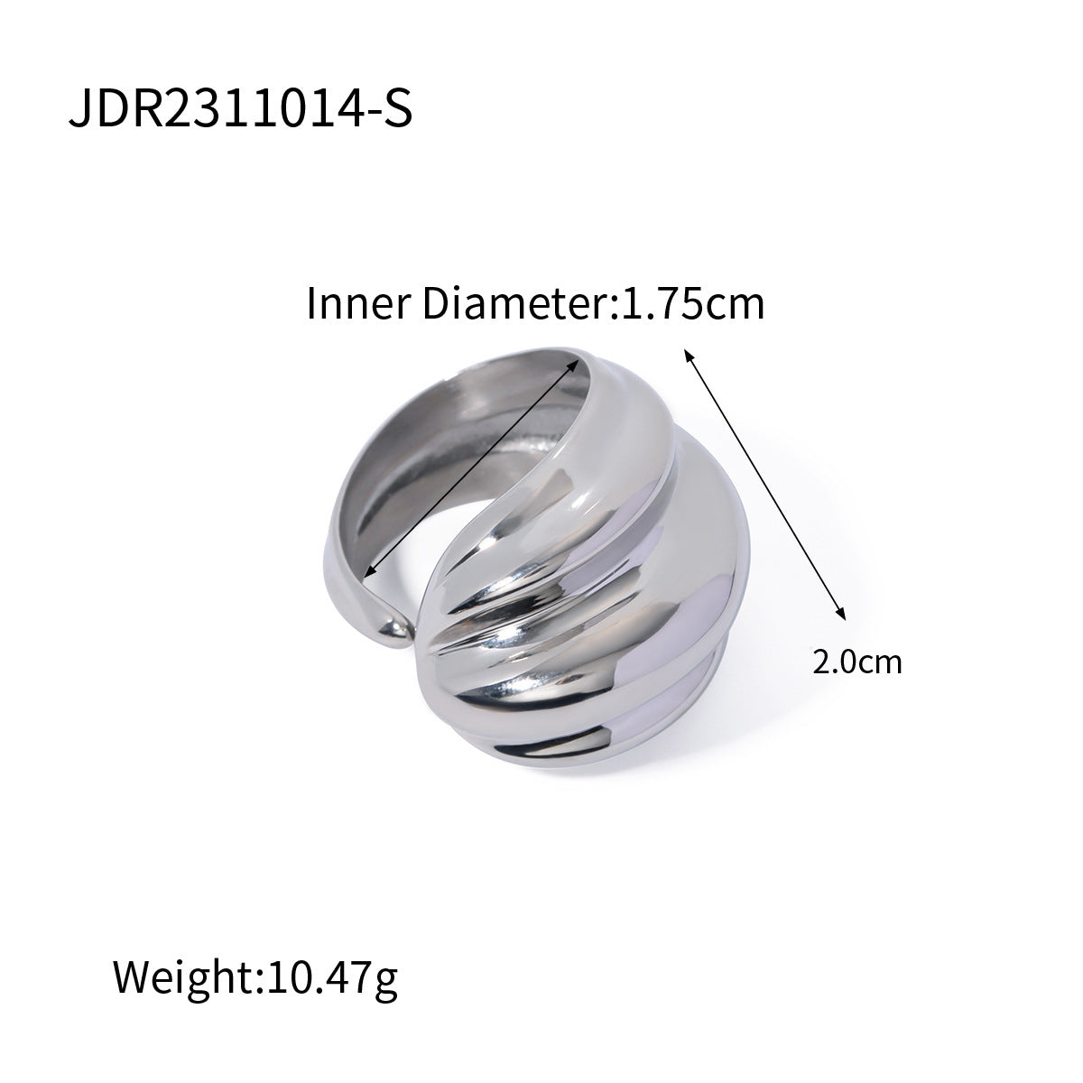 5pcs 18K Gold Stainless Steel Concave And Convex Opening Minimalist Geometric Ring New Hand Jewelry