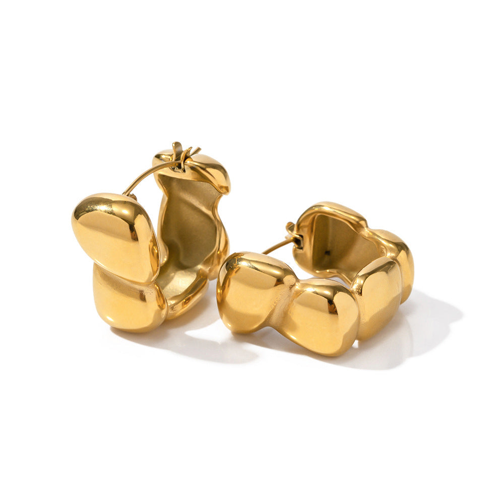5pcs Earrings 18K Gold Plated Handmade Earrings Do Not Fade Women's Earrings