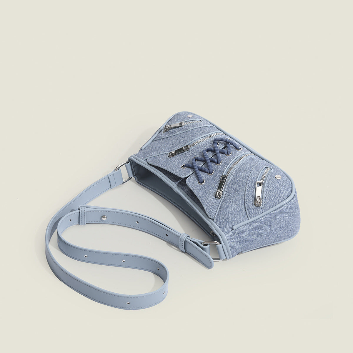 Small Luxury Baguette Underarm Bag Female Summer New Fashion Trend Motorcycle Bag 100 Shoulder Oblique Span Bag