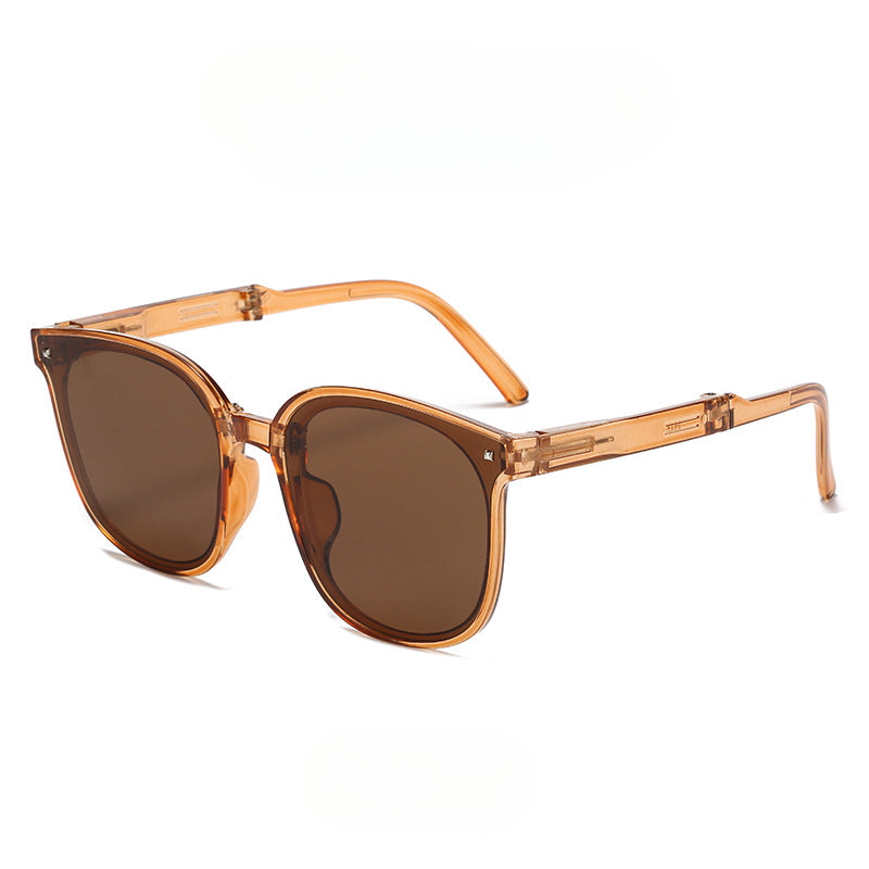 5 pairs UV400 Uv Sunscreen Sunglasses For Men Convenient Oval Frame Sunshade Folding Sunglasses For Women Polarizer