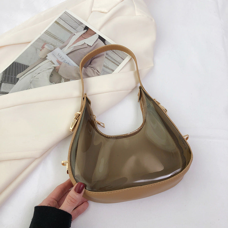 Pvc Transparent Small Bag Female Fashion Summer  Niche Shoulder Bag New Cool Jelly Bag