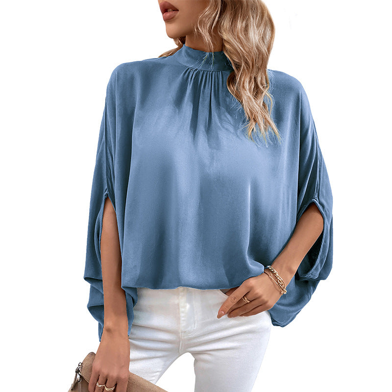 New Summer New Fashion Women's Temperament Solid Color Shirt Women