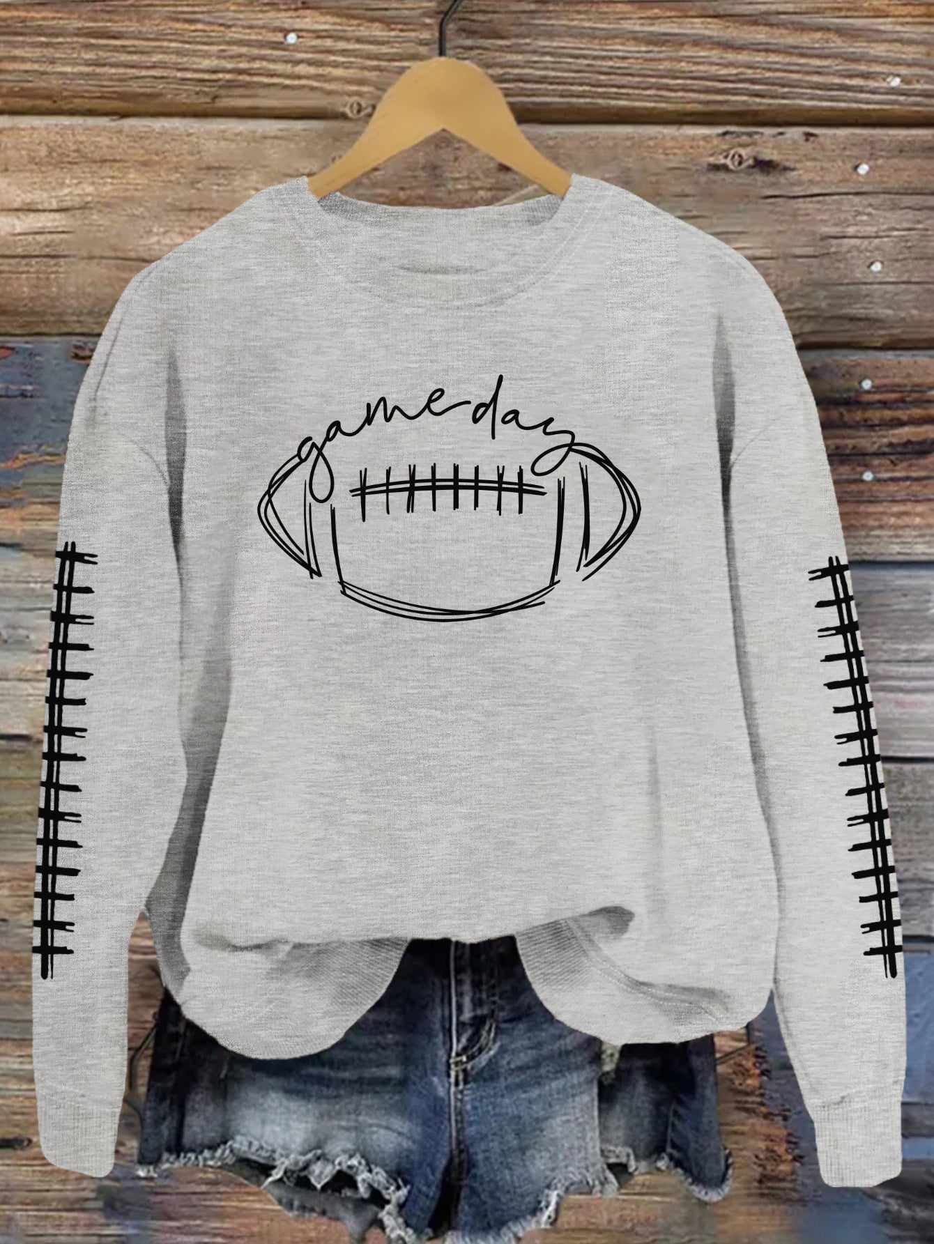 New Fall Game Day Print Fashion Hoodie Trend Long Sleeve