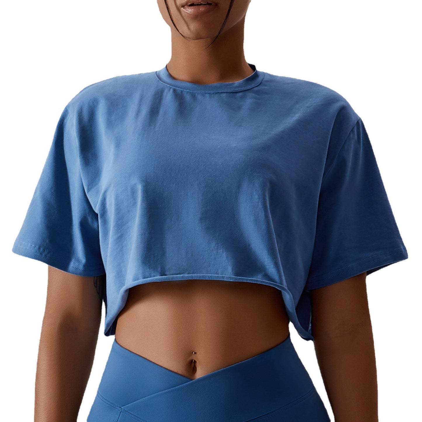 Outdoor Dance Running Sports Short Sleeve Yoga Clothes Women Casual Fitness Top Loose Sports T-Shirt Women