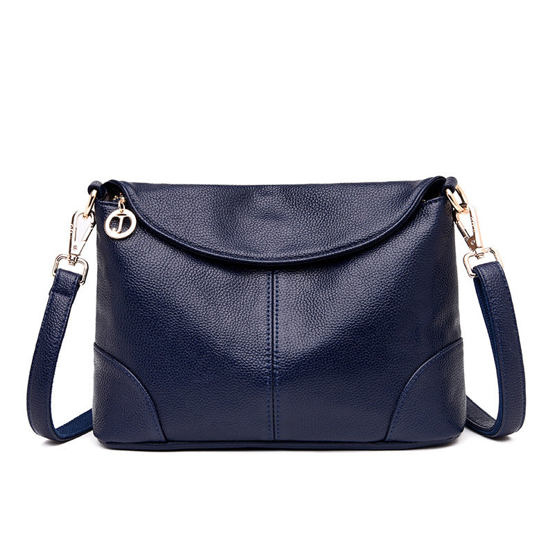 Bag Women New Fashion Crossbody Single Shoulder Women's Bags Middle-Aged Mother Soft Leather Small Square Bag