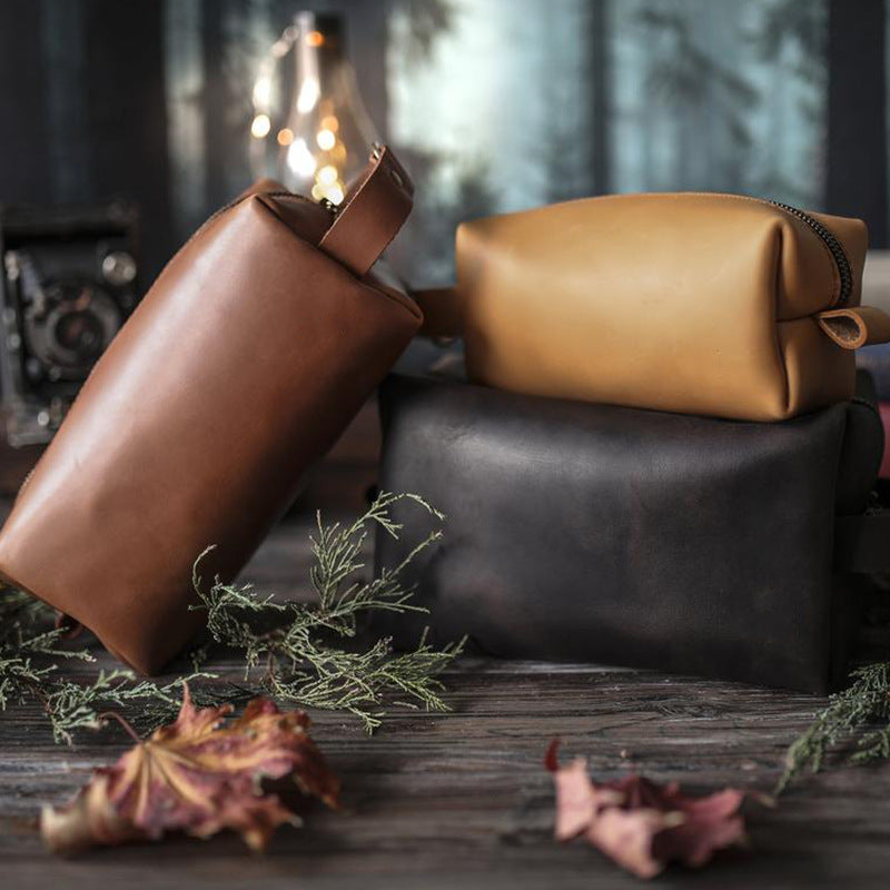Retro Soft Hand Bag Toiletry Bag Women's Makeup Bag Creative For Bags