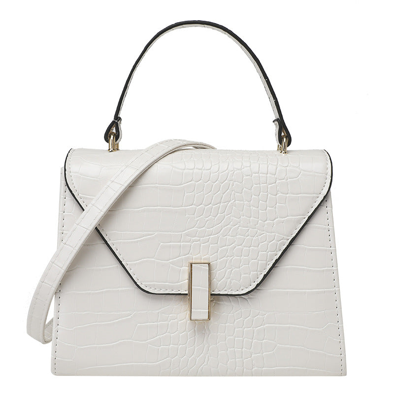 Crossbody Bag Trendy Handbag Temperament Female Bag Fashion Everything Small Square Bag Single Shoulder Crocodile Baguette Bag