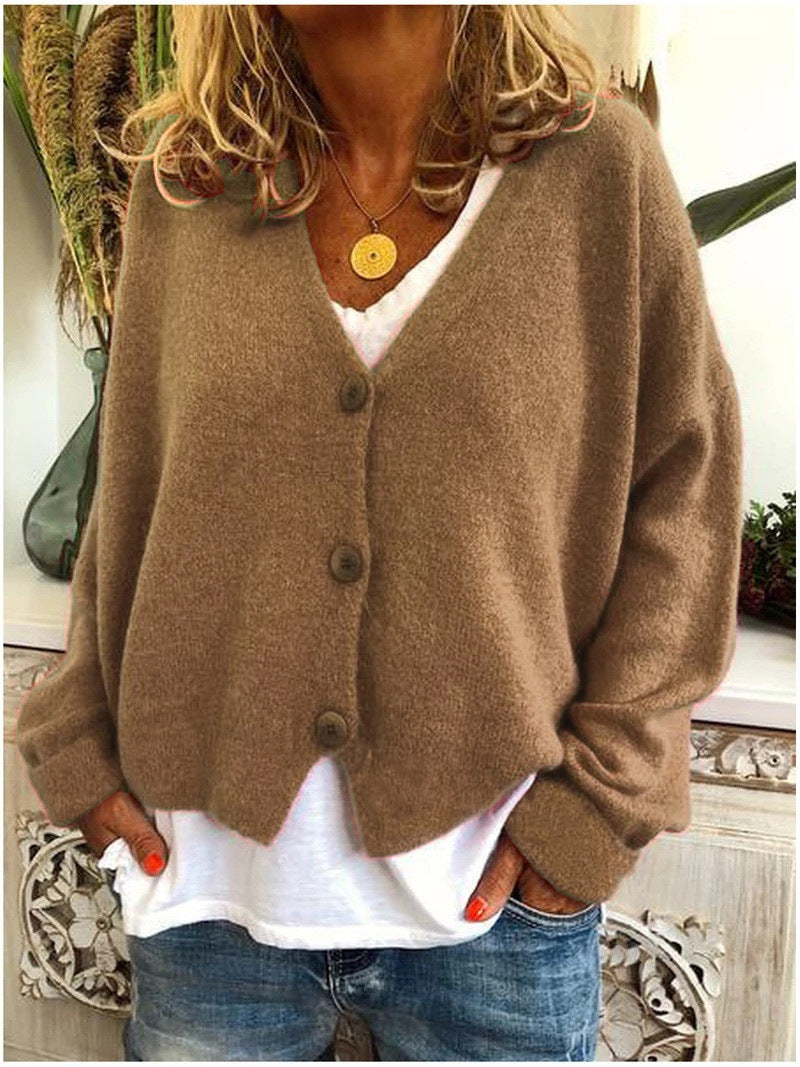 Women's Autumn And Winter Casual Loose Sweater Knitted Cardigan