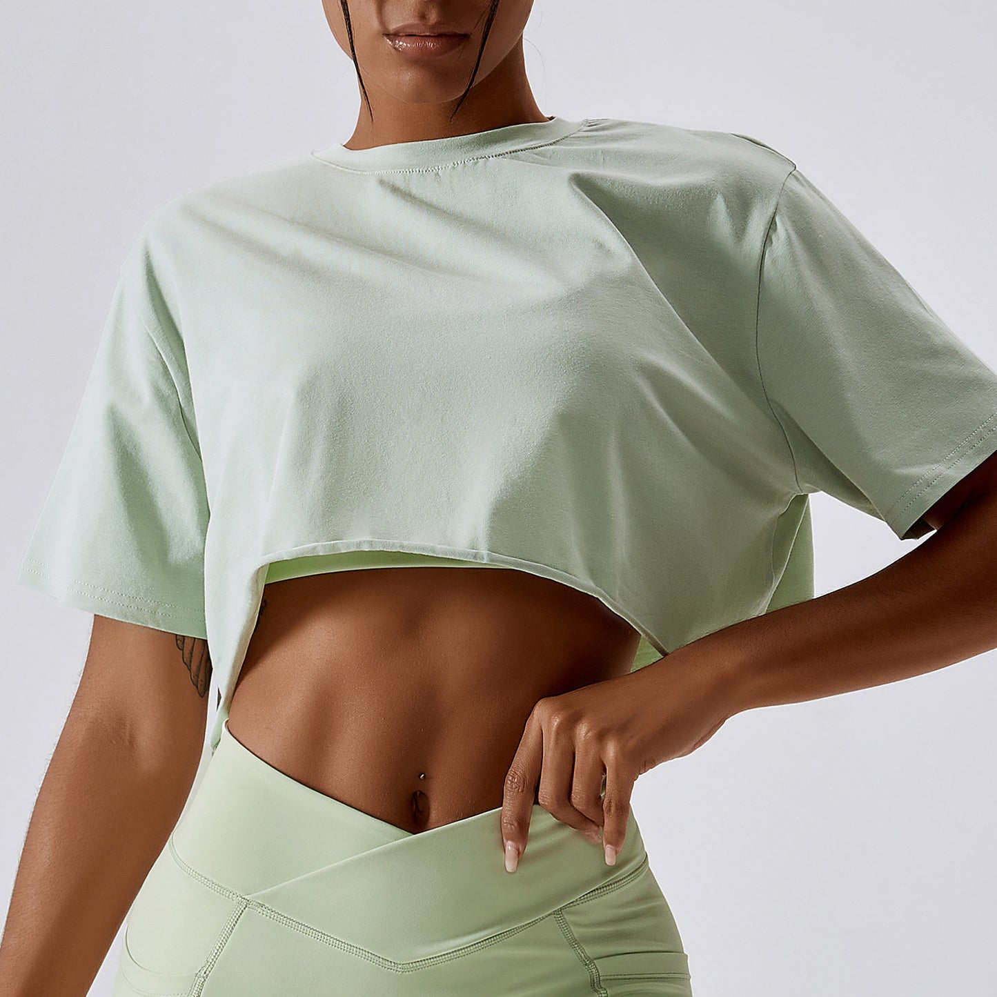 Outdoor Dance Running Sports Short Sleeve Yoga Clothes Women Casual Fitness Top Loose Sports T-Shirt Women
