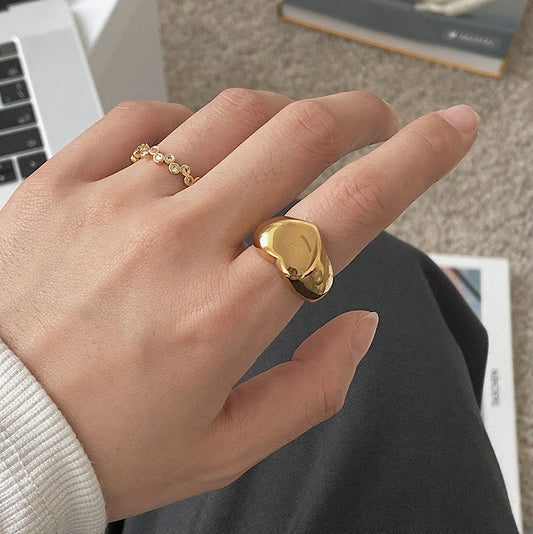 5pcs Stainless Steel Love Ring 18K Gold Plated 316 Stainless Steel Ring Jewelry