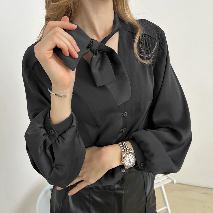 Elegant Floating Lead Color Ding Slim Women's Shirt New Spring Fashion Top Woman