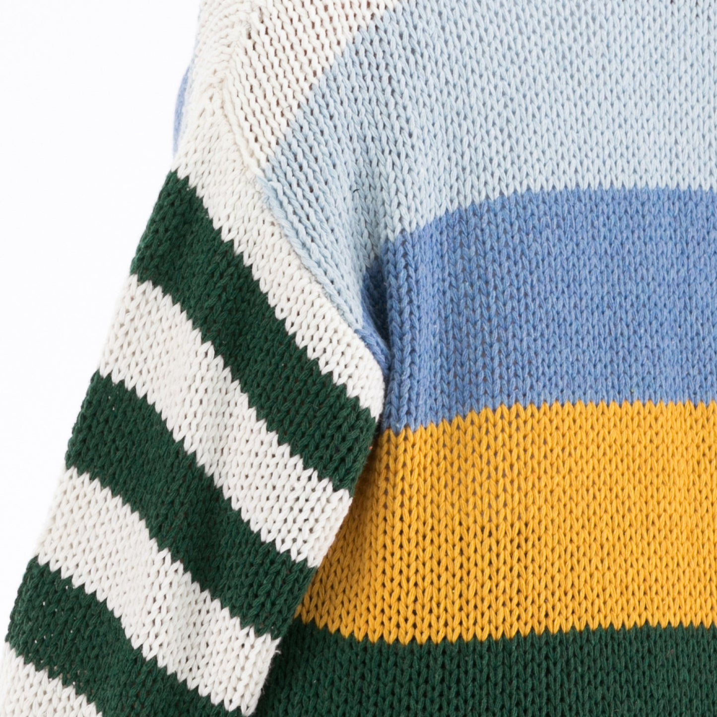 Women's Mixed Color Splicing Color Contrast Stripes Long Woven Sweater Thick Cardigan Coat