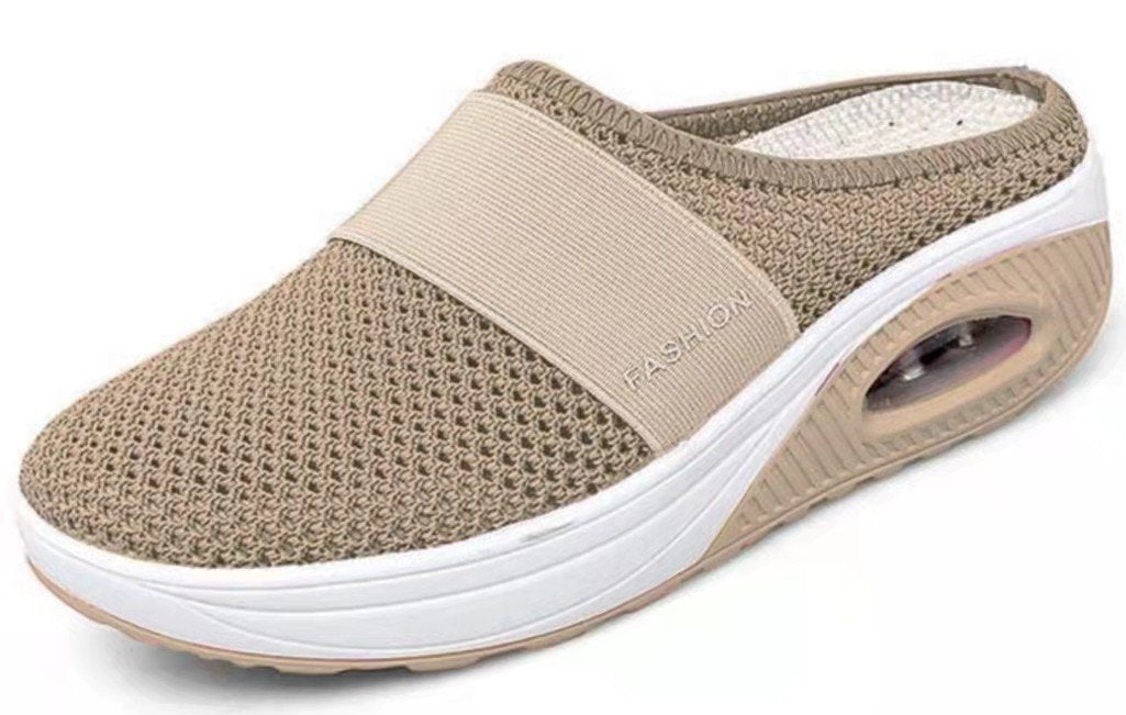 Summer New Trade Large Size Lazy Man A Slip-On Slippers Female Wedged Slippers