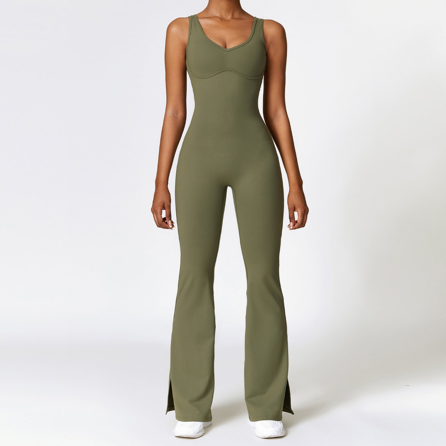 Naked Feeling Tight Yoga Jumpsuit Female Leisure Trumpet Dance Fitness Jumpsuit