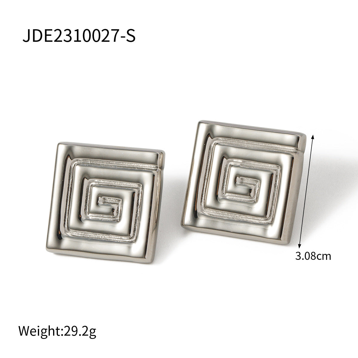 5pcs Titanium Steel 18K Gold Stainless Steel Corrugated Small Earrings Earrings Stud New Stylish Design Earrings