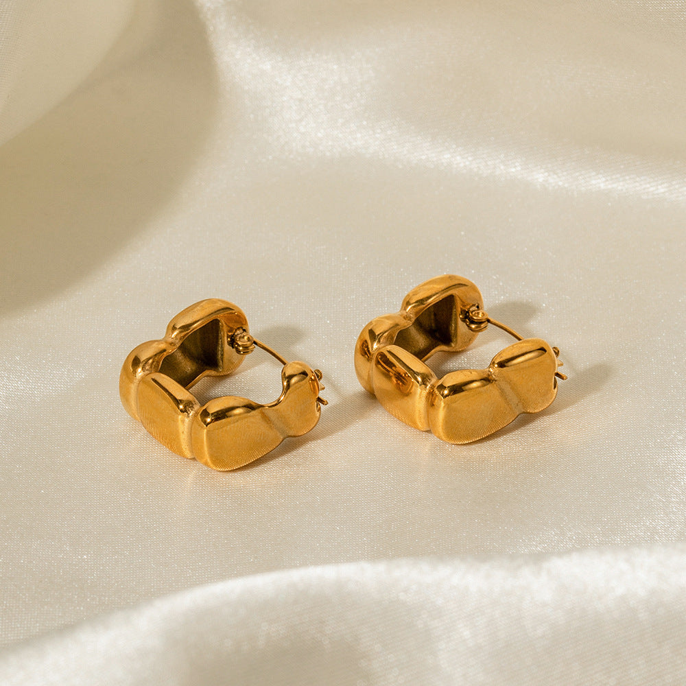 5pcs Earrings 18K Gold Plated Handmade Earrings Do Not Fade Women's Earrings