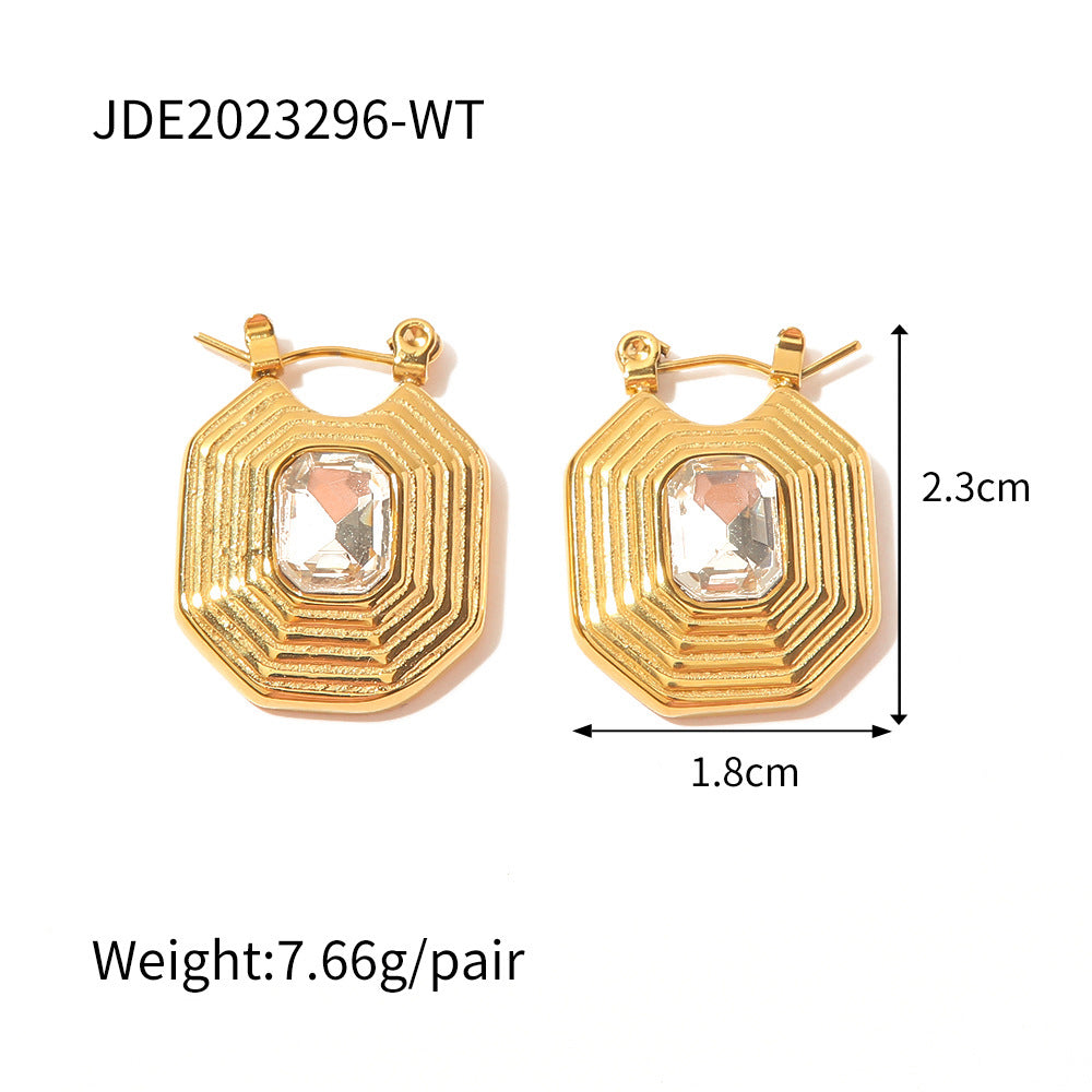 5pcs Luv Aj Mosquito Coil Earrings Female Retro Style Niche Design High-Grade Lightweight Luxury Earrings Stainless Steel Earrings