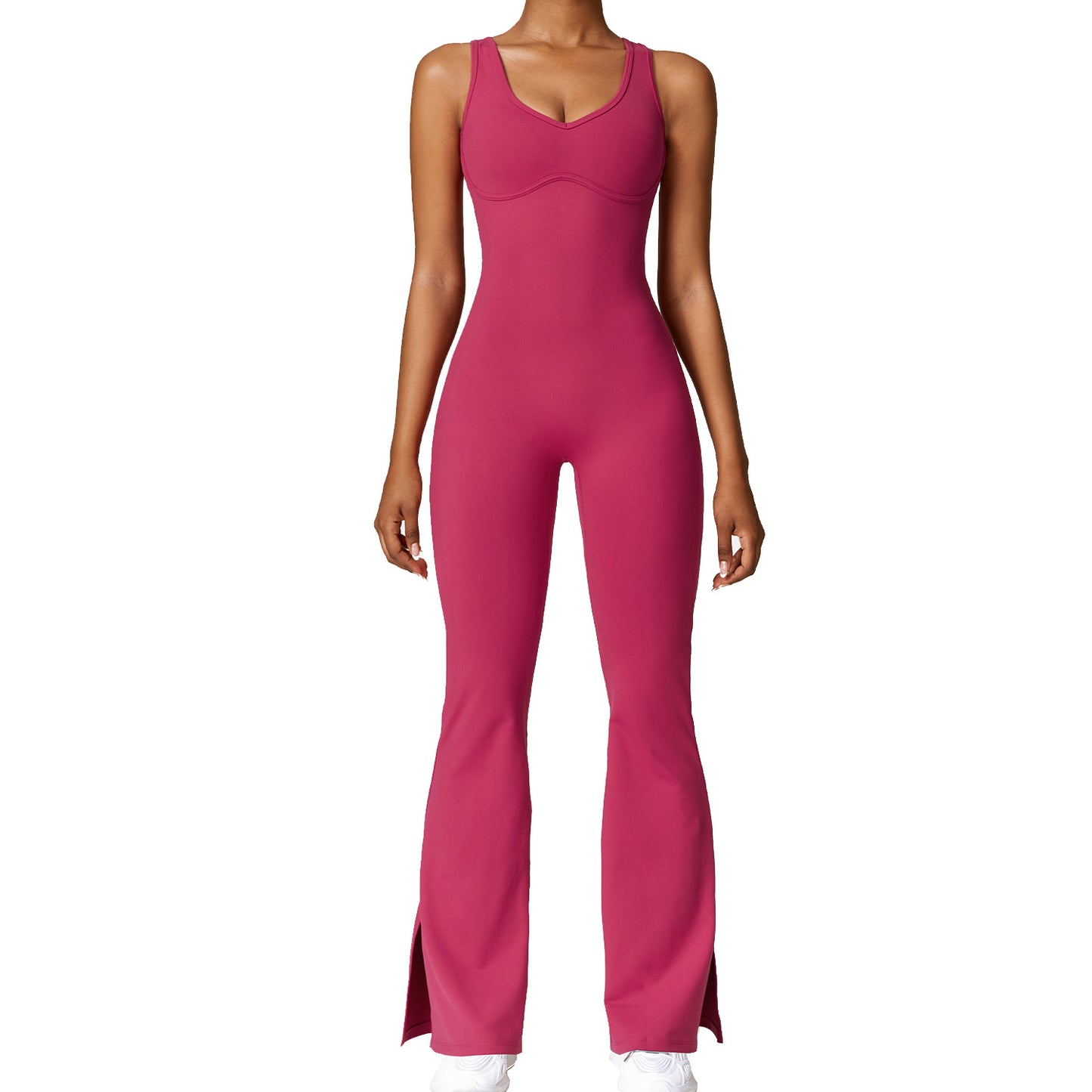 Naked Feeling Tight Yoga Jumpsuit Female Leisure Trumpet Dance Fitness Jumpsuit