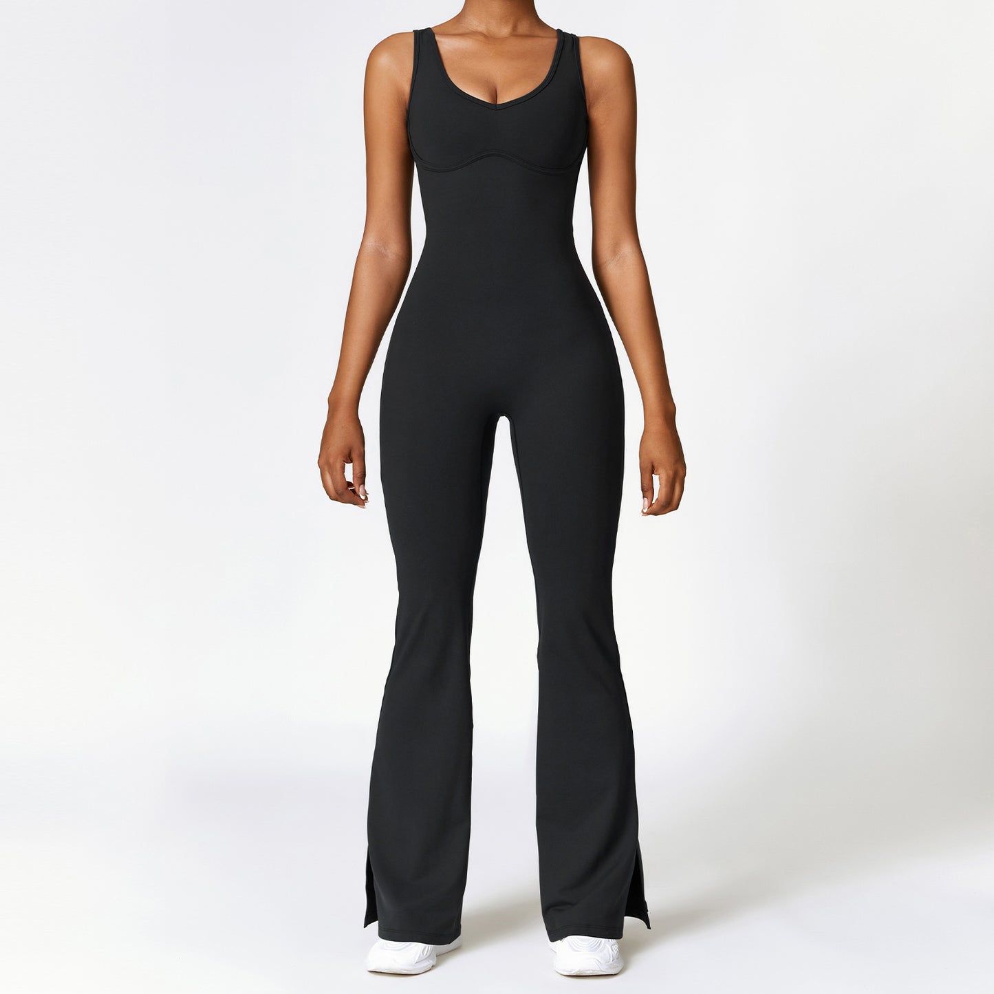 Naked Feeling Tight Yoga Jumpsuit Female Leisure Trumpet Dance Fitness Jumpsuit