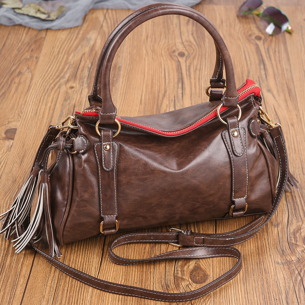 Retro Soft Touch Hand Bill Shoulder Crossbody Women's Bag Multi-Color For