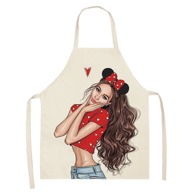 New Apron Mother's Day Parent-Child Apron Home Anti-Fouling Cotton Linen Sleeveless Overalls Customized By Enterprises