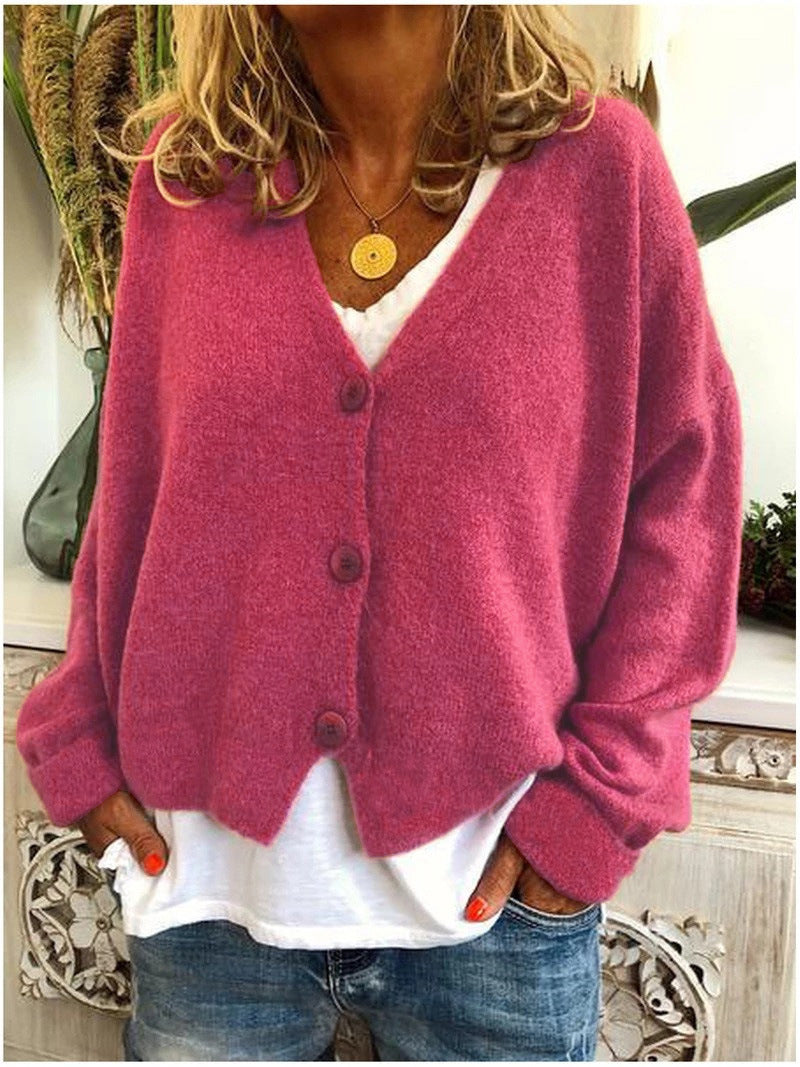 Women's Autumn And Winter Casual Loose Sweater Knitted Cardigan