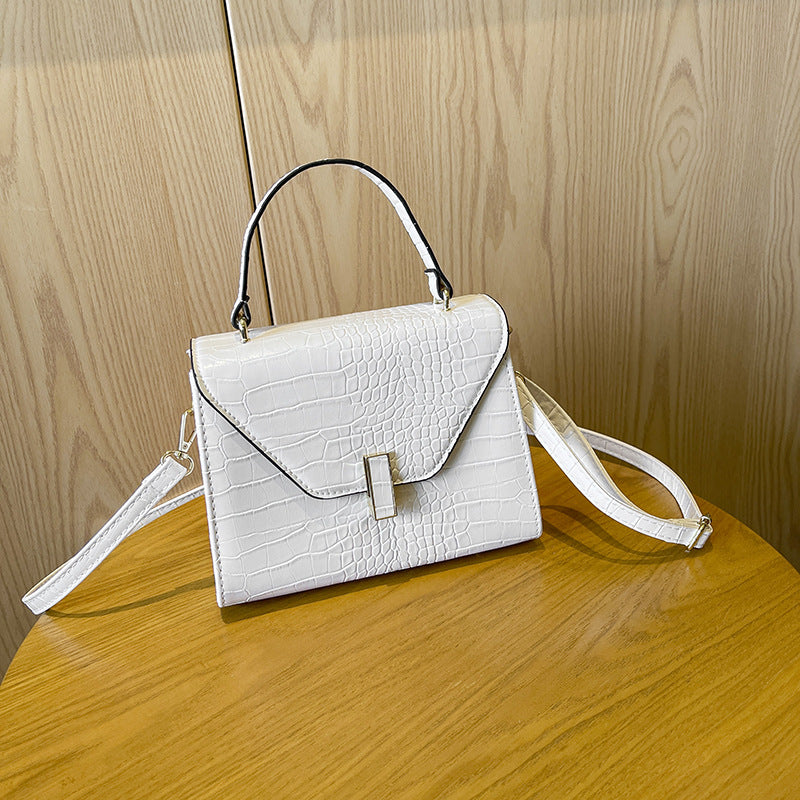Crossbody Bag Trendy Handbag Temperament Female Bag Fashion Everything Small Square Bag Single Shoulder Crocodile Baguette Bag