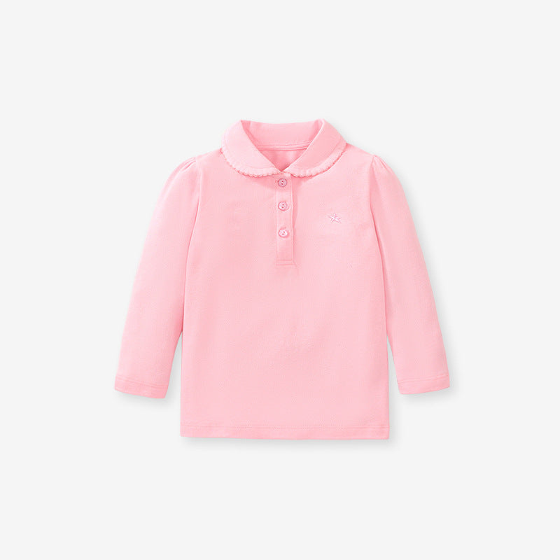 Autumn Long Sleeve T-Shirt For Girls Cute Children's Top Medium Children's Cotton Children's T-Shirt