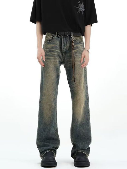 Straight Leg Micro-Cut Jeans Street Pants