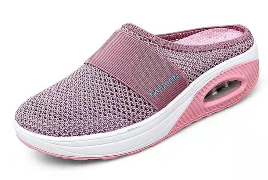 Summer New Trade Large Size Lazy Man A Slip-On Slippers Female Wedged Slippers