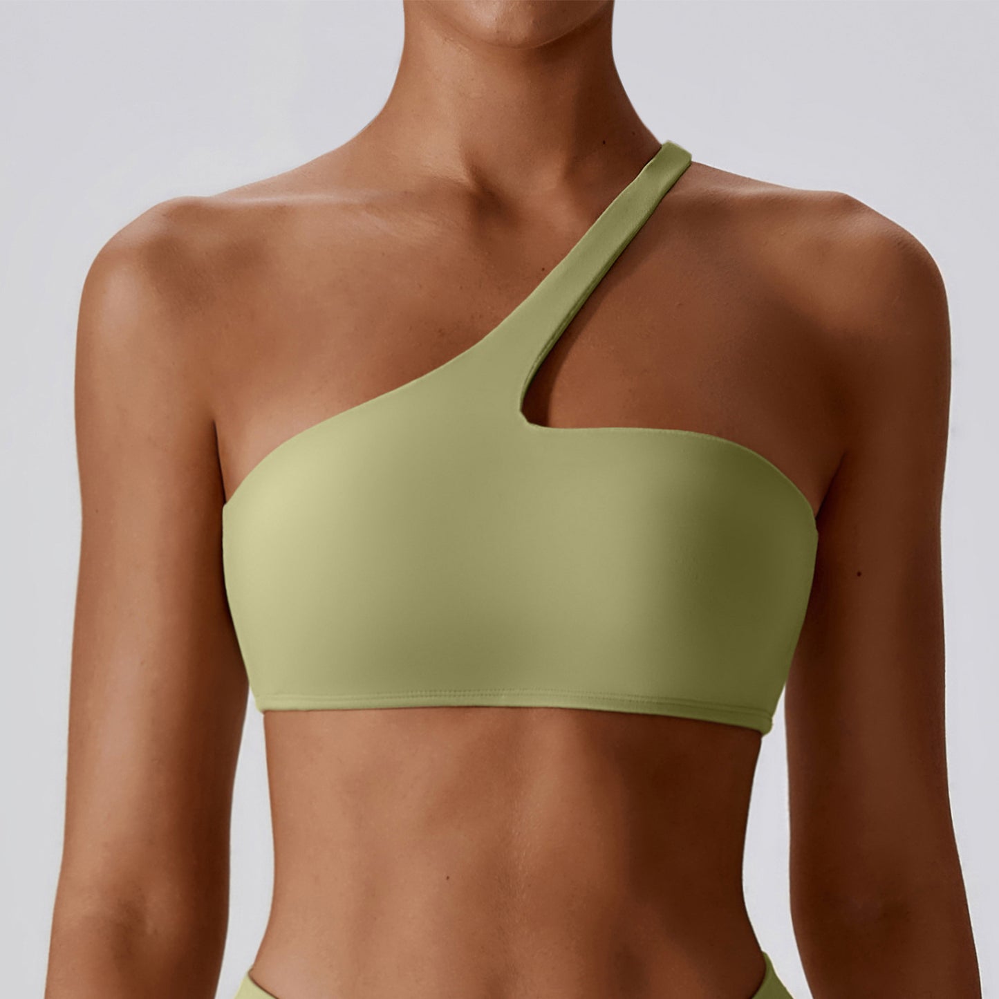 Oblique Single Shoulder Naked Yoga Bra Running Sports Underwear Quick Dry Beauty Back Fitness Yoga Clothes