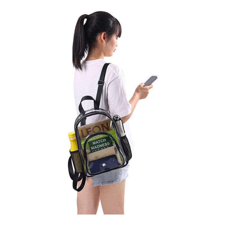 New Pvc Transparent Backpack Male And Female Students Outdoor Sports Travel Large Capacity Fashion Waterproof Schoolbag